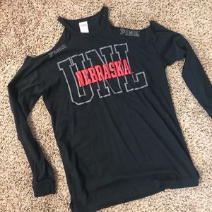 Nebraska husker cold shoulder tee